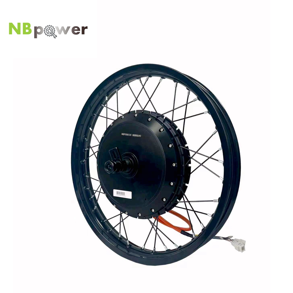 72V 8000W Brushless Hub Motor - NBpower/170mmドロップアウトQS 273 40H 72vピーク8000W電動自転車17/18/19/21*1.85リアハブモーターホイール（オートバイ用）18x22mm車軸