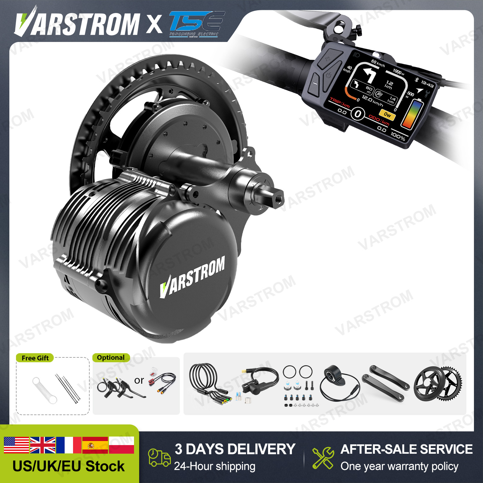 【米国3日間速達】Tongsheng 500W TSDZ2B - Side Hung Mid Drive Motor Kit のレビューと価格